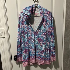 Lilly Pulitzer Higgs Terry Cloth Cover Up large
